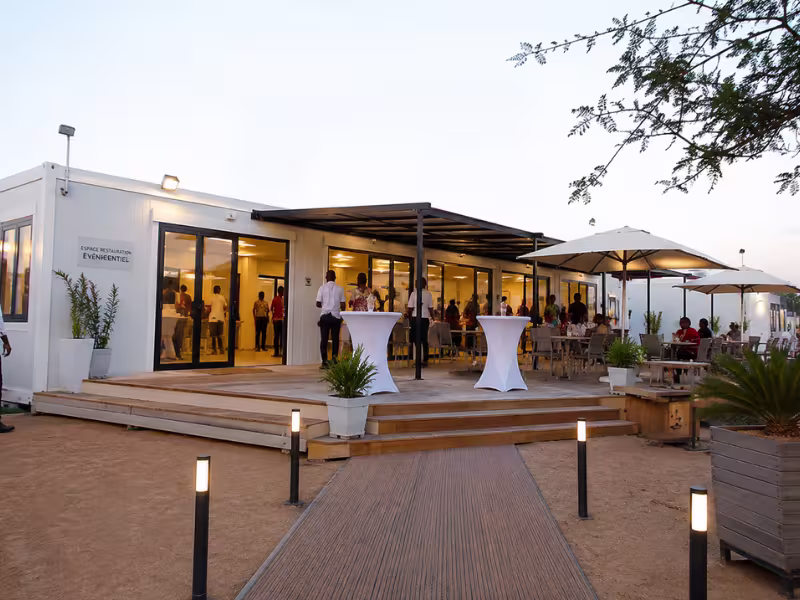 Espace de restauration événementiel modulaire au Sénégal — Module Concept
