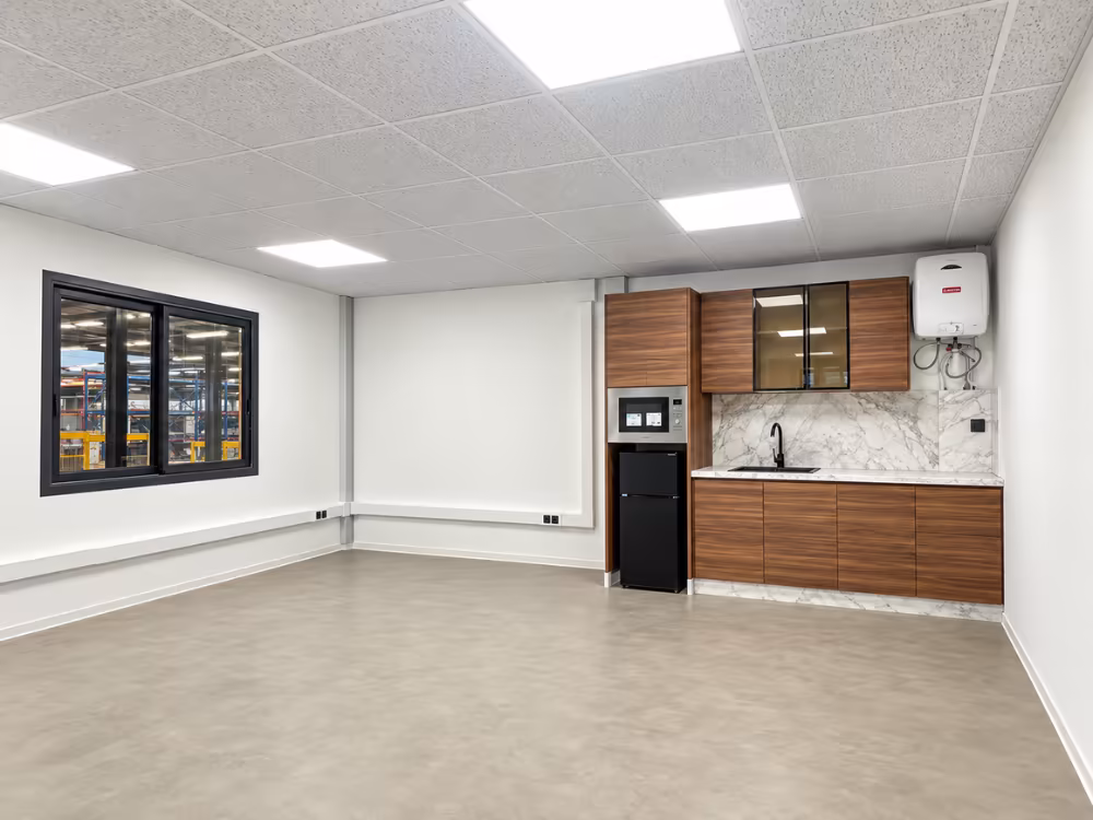 Réfectoire du bâtiment modulaire NordPlast
