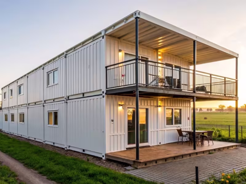 Aménagement de logements temporaires modulaires