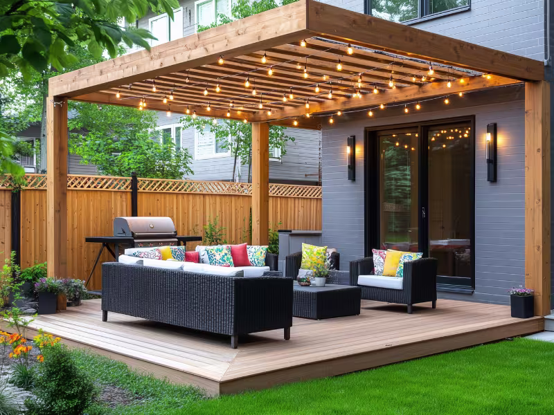 Terrasse bois et composite modulaire