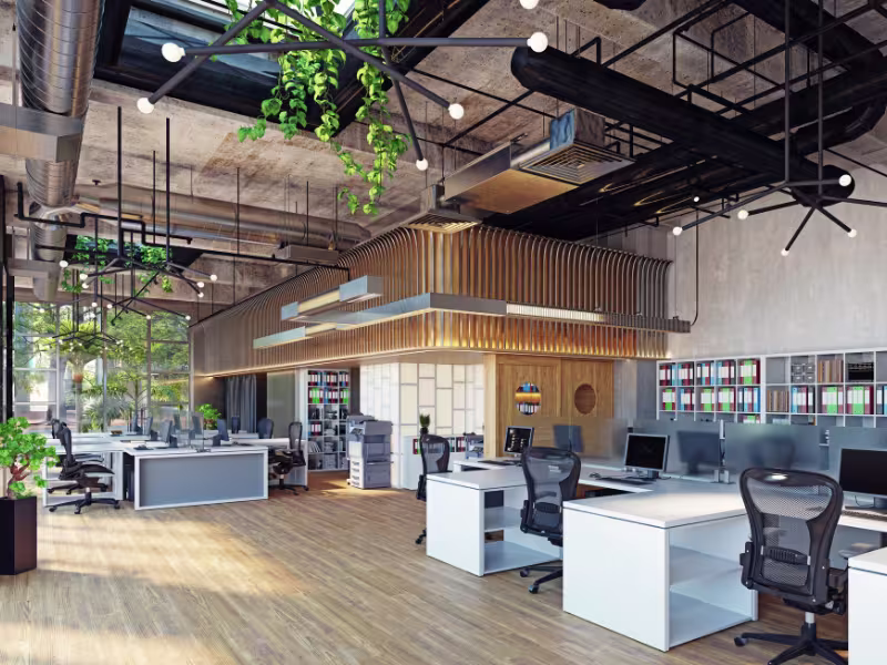 Vitrage et terrasse pour bureau modulaire