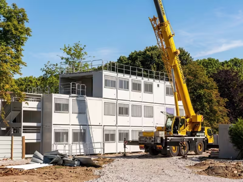 Livraison et installation d'un module préfabriqué