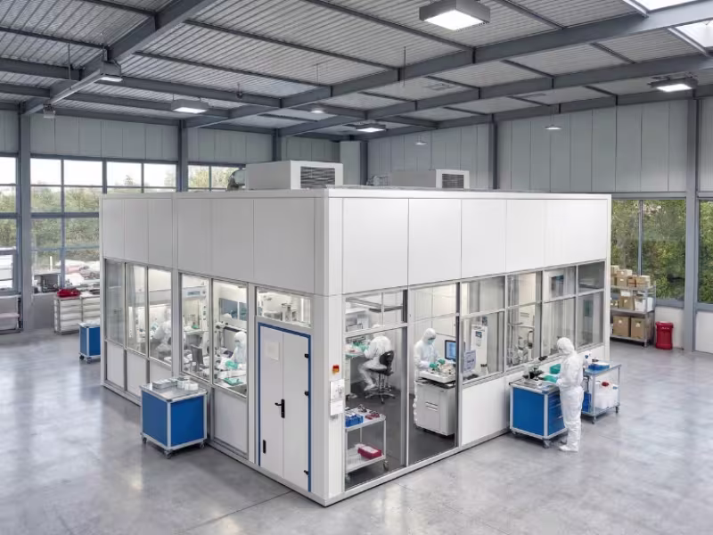 Laboratoire modulaire préfabriqué pour analyse