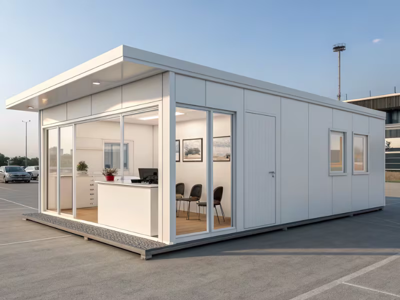 Bureau modulaire installé pour une collectivité locale