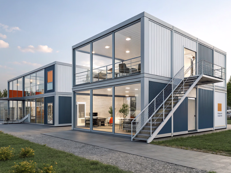 Espace bureautique avec construction modulaire