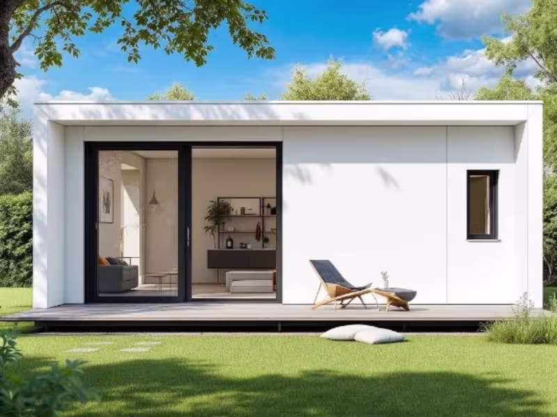 Installation d'un studio de jardin modulaire