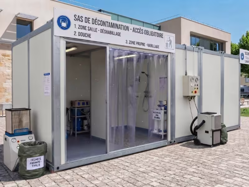 Sas de décontamination pour laboratoire