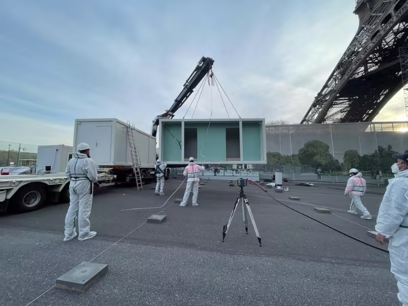 Unité de décontamination modulaire, vue extérieure
