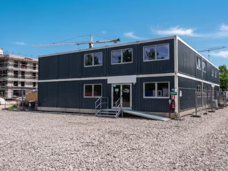 Réfectoire modulaire sur chantier BTP