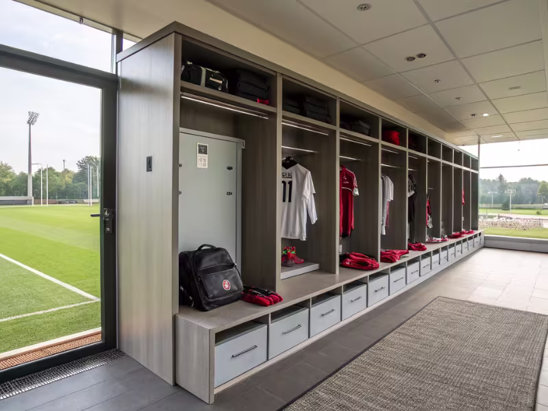 Vestiaire modulaire pour installation sportive