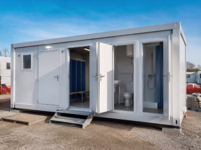 Vestiaire préfabriqué pour chantier BTP