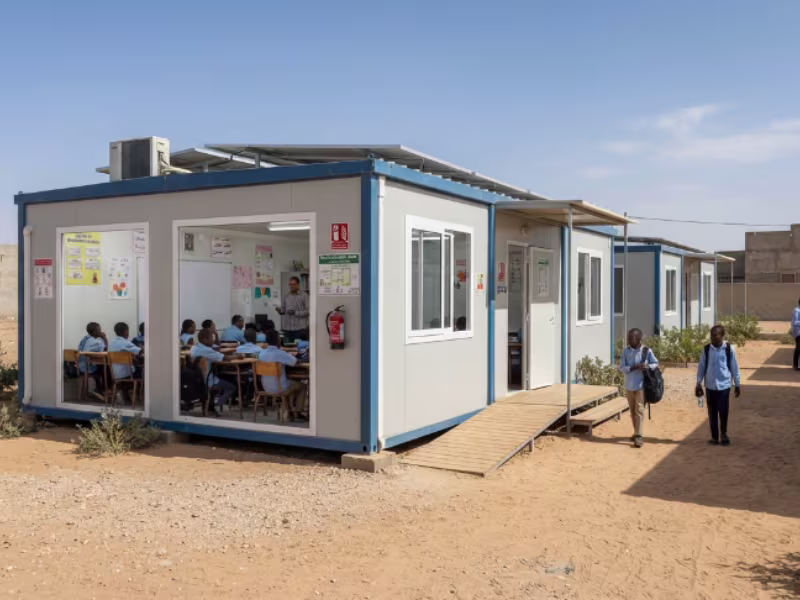 Salle de classe préfabriquée modulaire en Mauritanie — Module Concept