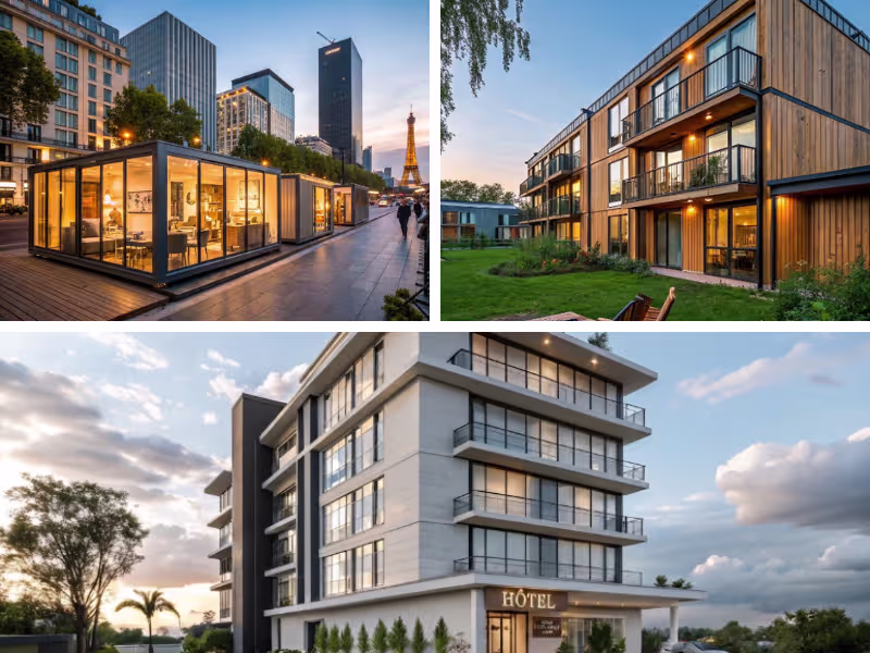 Hôtels et extensions modulaires