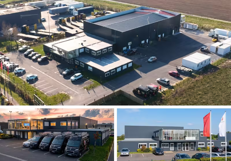 Siège social de Module Concept, fabricant de bâtiments modulaires à Carvin (62), Nord de la France