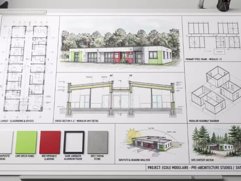 Choix de la configuration d'une école modulaire